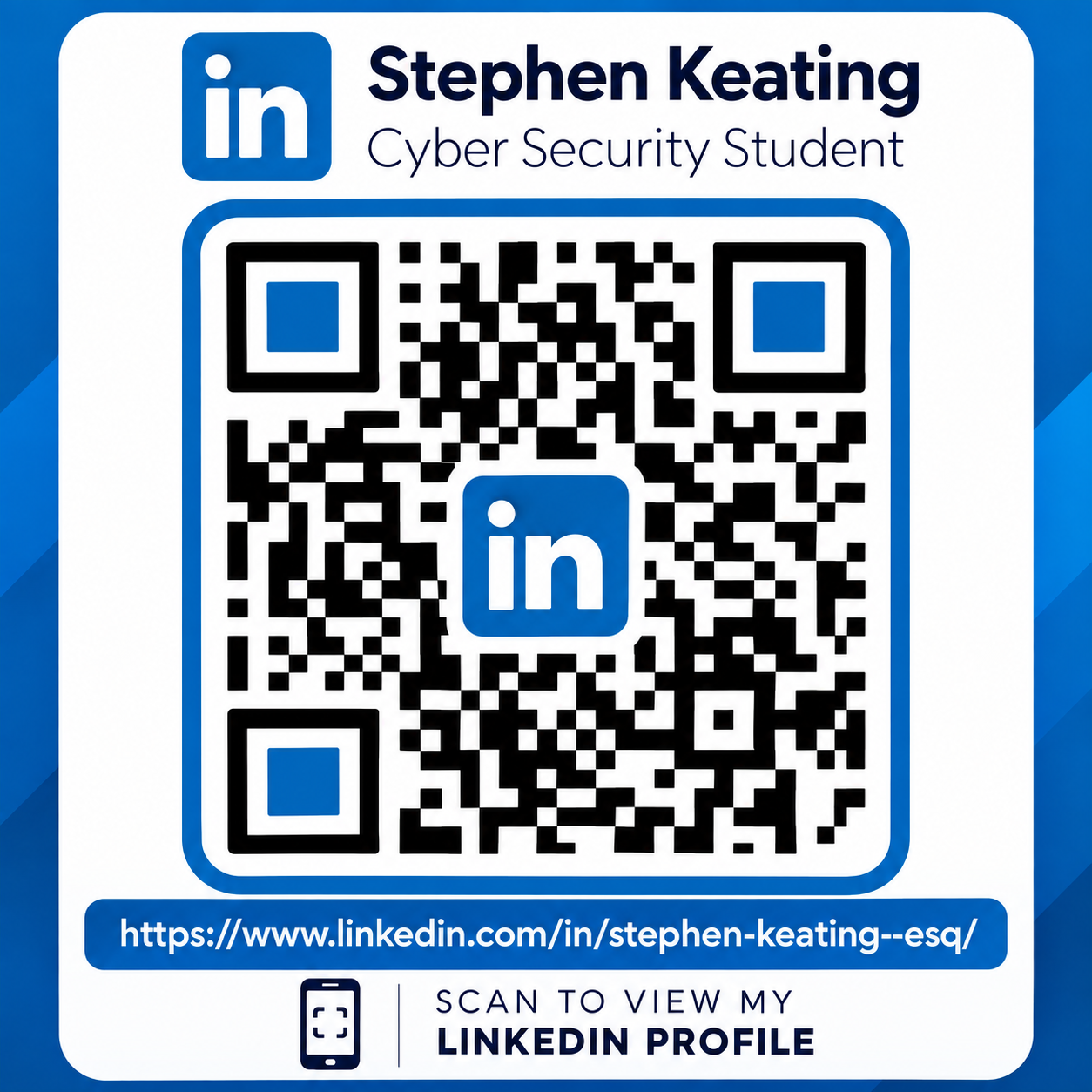 LinkedIn QR code for Stephen Keating